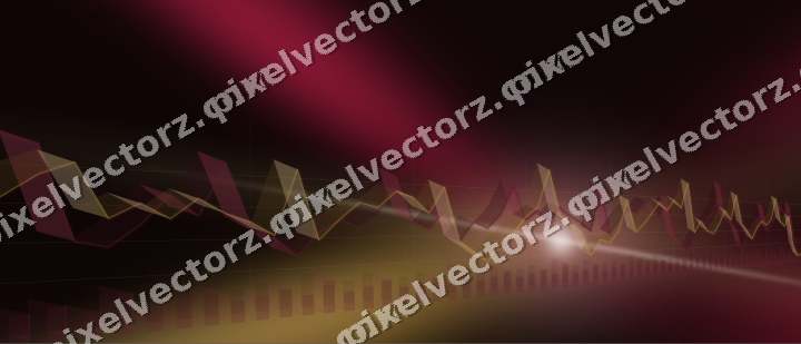 Glowing neon chart background in pink and amber
