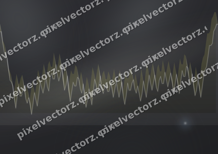 Glowing neon chart background in yellow and grey