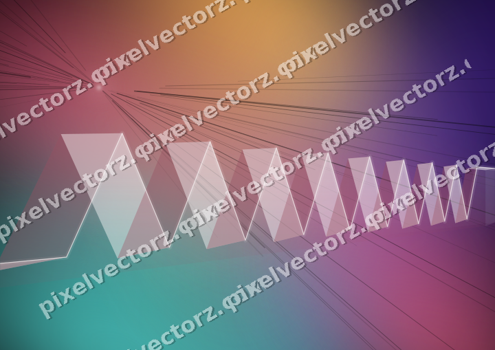 Glowing neon chart background in pink and amber