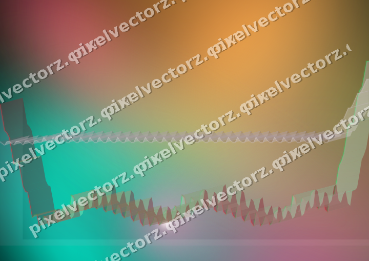 Glowing neon chart background in pink and orange