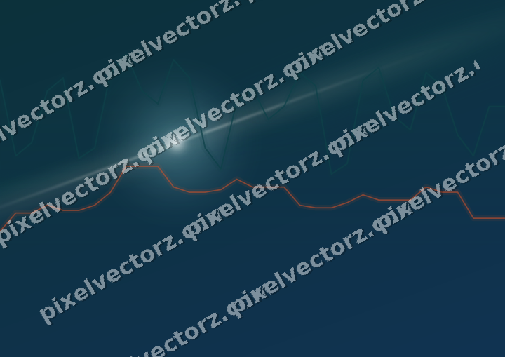 Glowing neon chart background in dark teal and orange