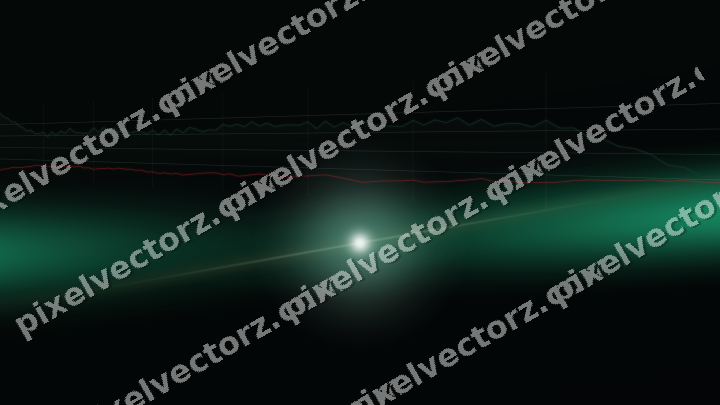 Glowing neon chart background in green and red