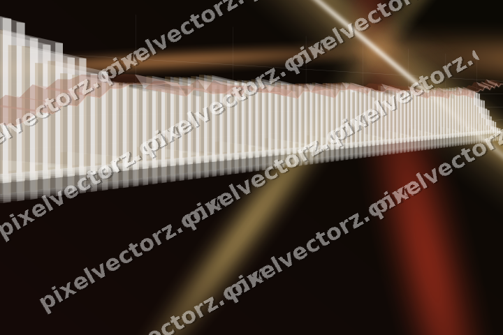 Glowing neon chart background in orange and amber