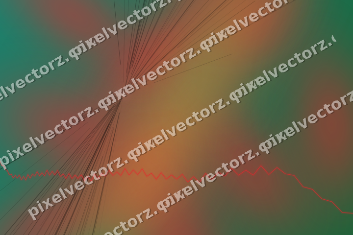 Glowing neon chart background in red and orange
