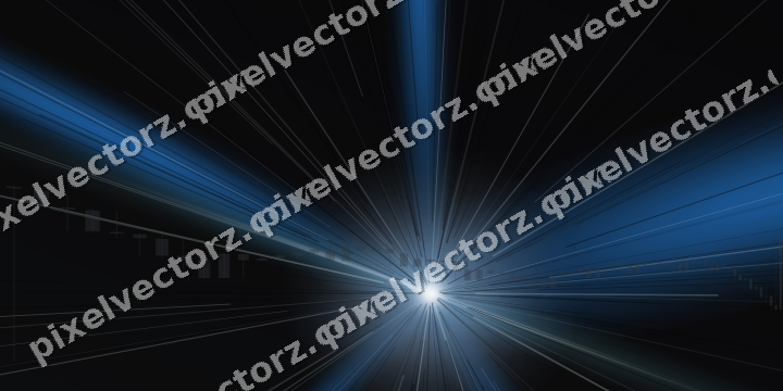 Glowing neon chart background in blue and teal