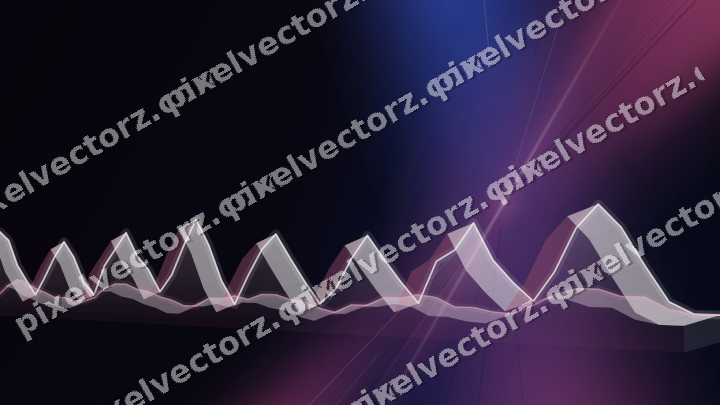 Glowing neon chart background in pink and blue