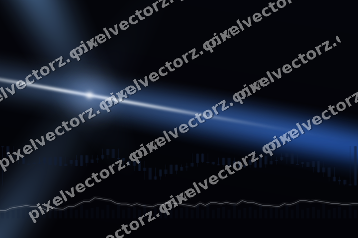 Glowing neon chart background in blue