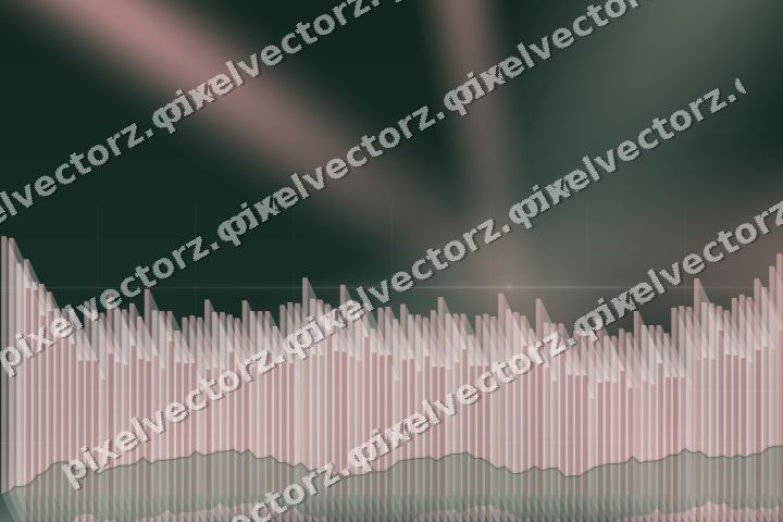 Glowing neon chart background in red and dark green