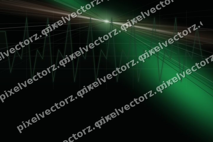 Glowing neon chart background in green and red