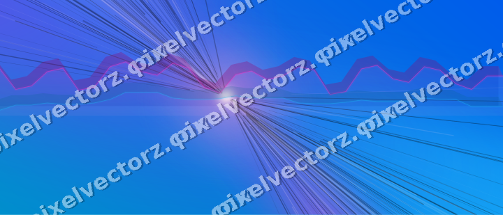 Glowing neon chart background in magenta and purple