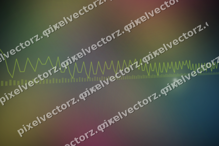 Glowing neon chart background in lime and amber