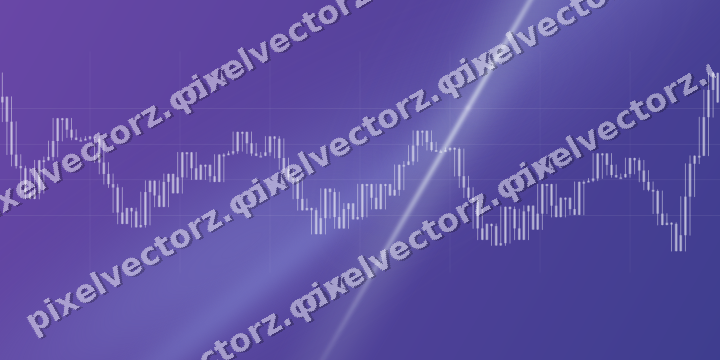 Glowing neon chart background in purple and blue