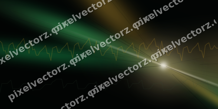 Glowing neon chart background in amber and green