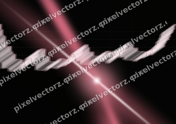Glowing neon chart background in pink and lime