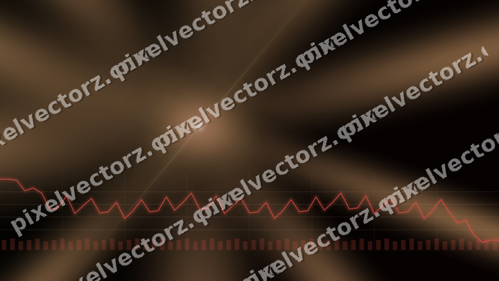 Glowing neon chart background in red and orange