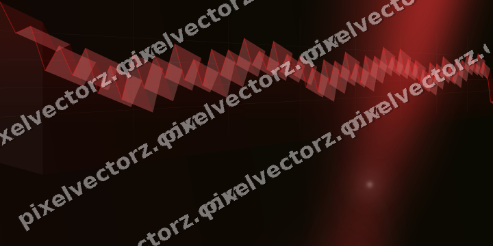 Glowing neon chart background in red and orange