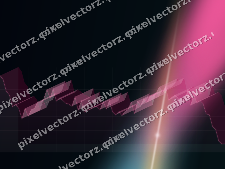 Glowing neon chart background in pink and cyan