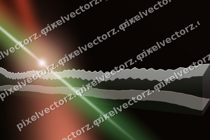 Glowing neon chart background in red and orange
