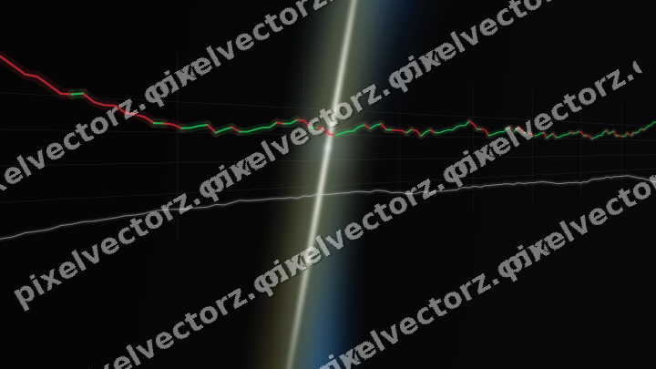 Glowing neon chart background in blue and yellow