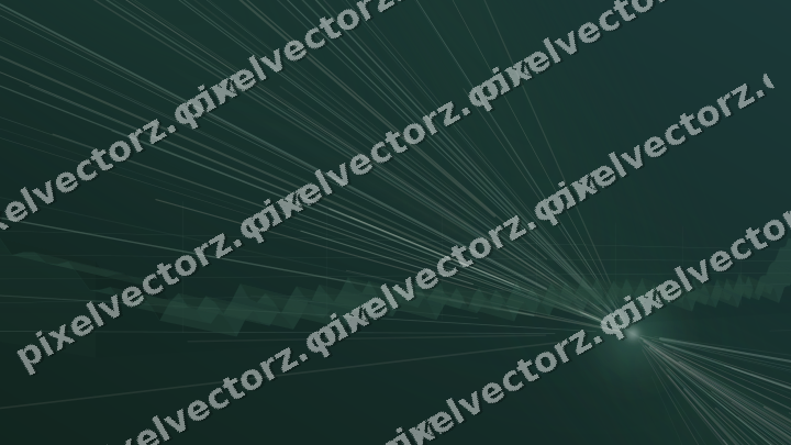 Glowing neon chart background in dark green and red