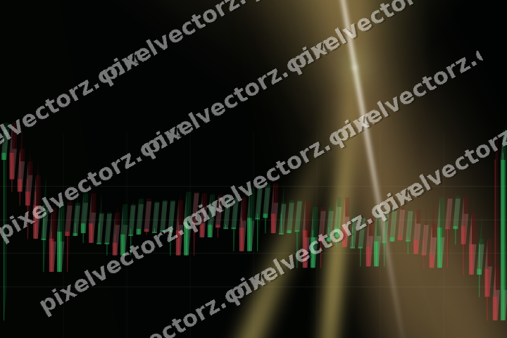 Glowing neon chart background in lime and yellow