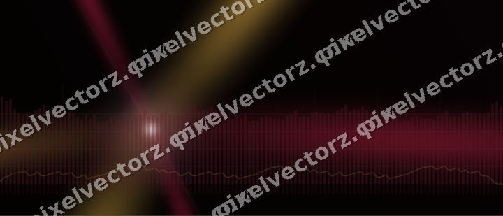 Glowing neon chart background in pink and amber