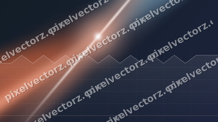 Glowing neon chart background in orange and cyan