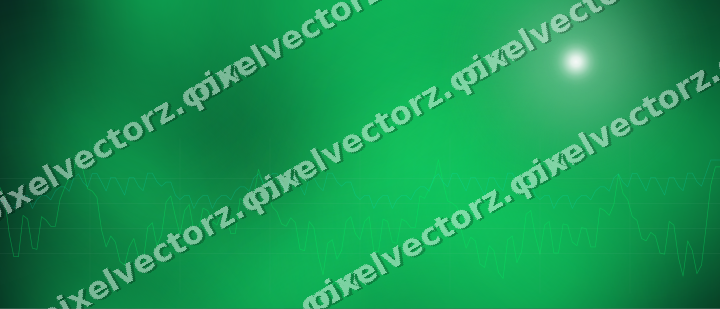 Glowing neon chart background in green and lime