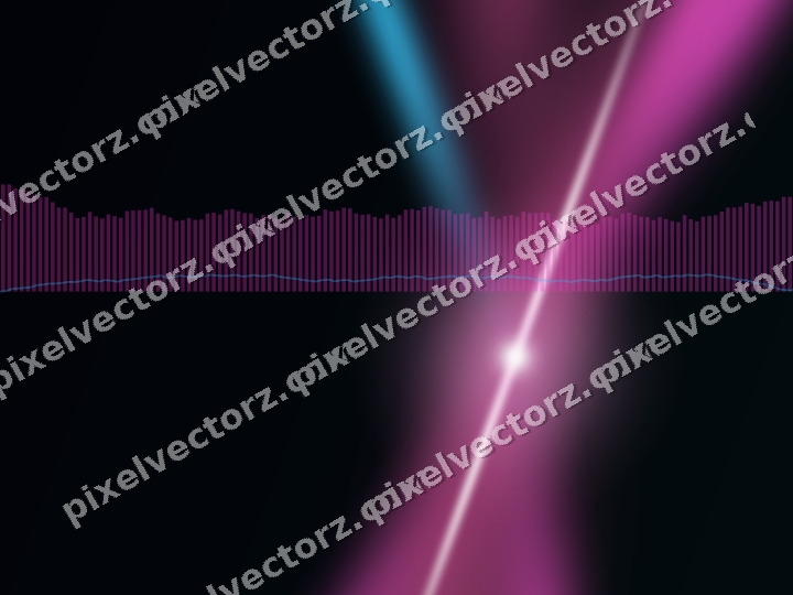 Glowing neon chart background in magenta and purple