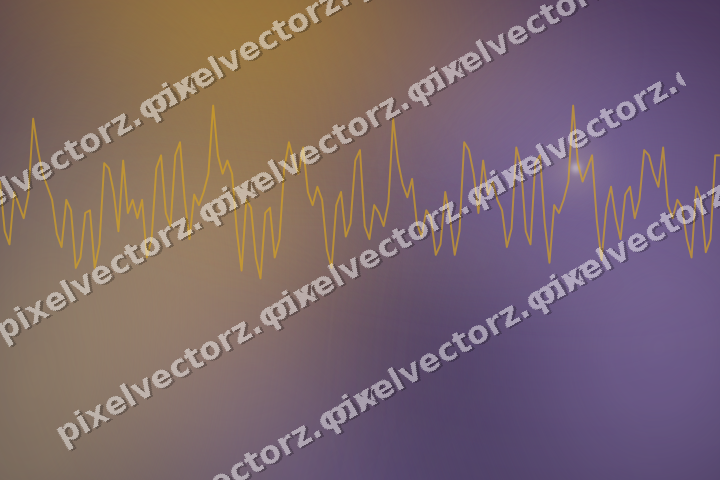 Glowing neon chart background in amber and purple