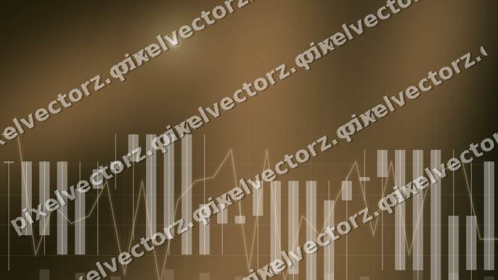 Glowing neon chart background in amber and orange