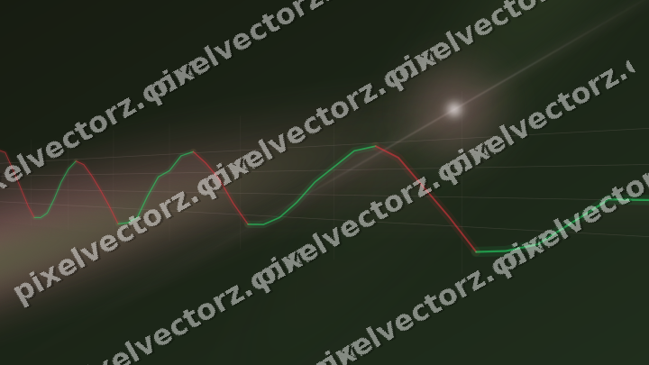 Glowing neon chart background in pink and dark lime