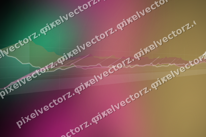 Glowing neon chart background in magenta and pink