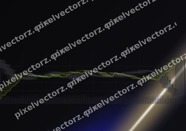 Glowing neon chart background in blue and purple