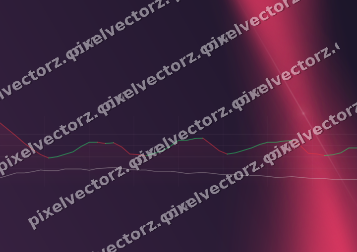 Glowing neon chart background in pink and amber
