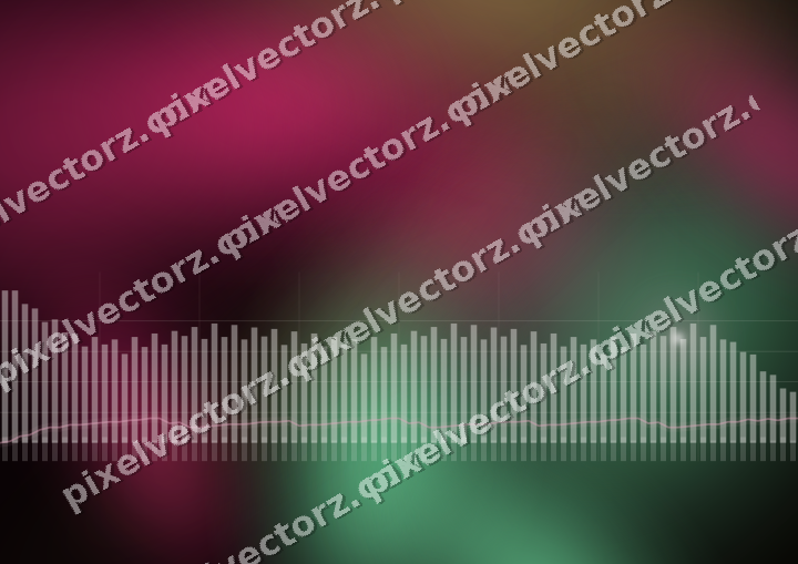 Glowing neon chart background in pink and green
