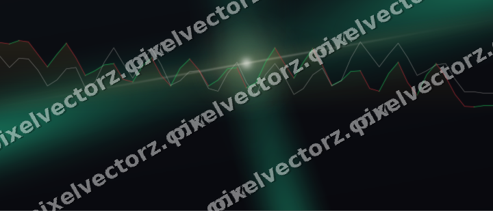 Glowing neon chart background in amber and green