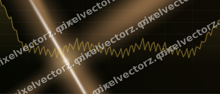Glowing neon chart background in amber and orange