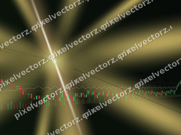 Glowing neon chart background in lime and yellow