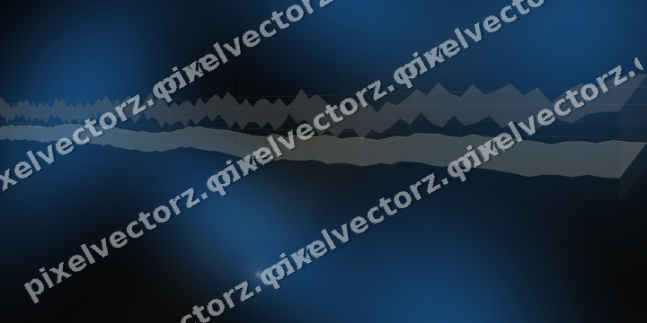 Glowing neon chart background in blue and amber