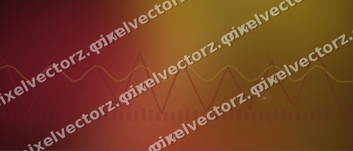 Glowing neon chart background in pink and red