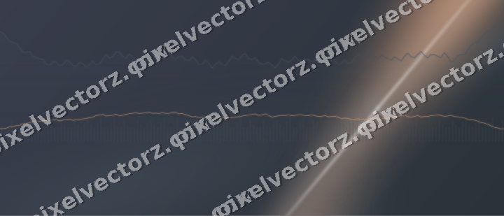 Glowing neon chart background in blue and orange