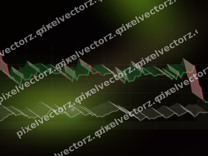 Glowing neon chart background in lime and pink