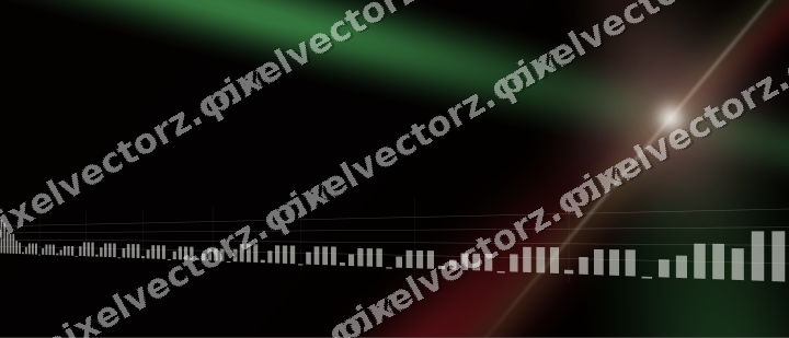 Glowing neon chart background in red and green