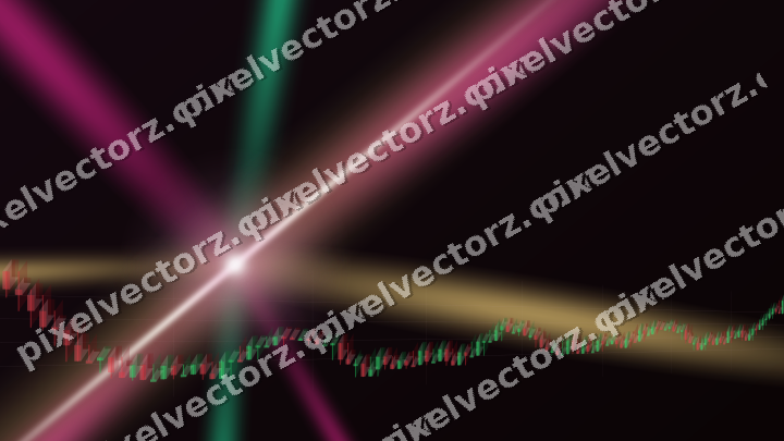 Glowing neon chart background in magenta and pink