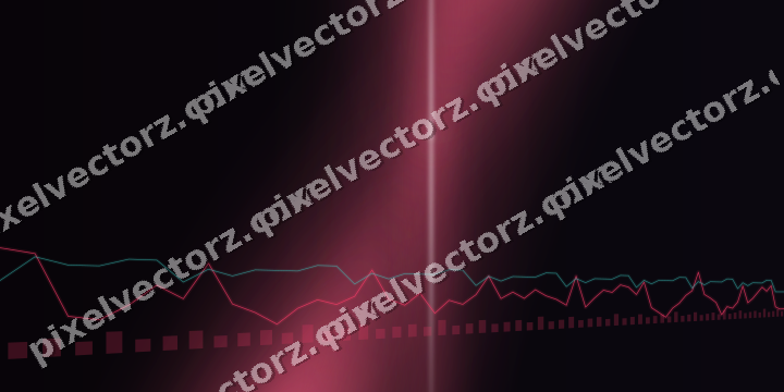 Glowing neon chart background in pink and amber