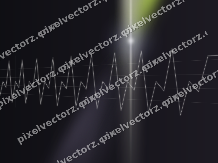 Glowing neon chart background in purple and lime
