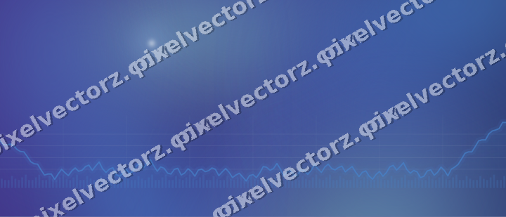 Glowing neon chart background in blue and cyan