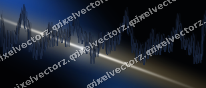 Glowing neon chart background in blue and amber