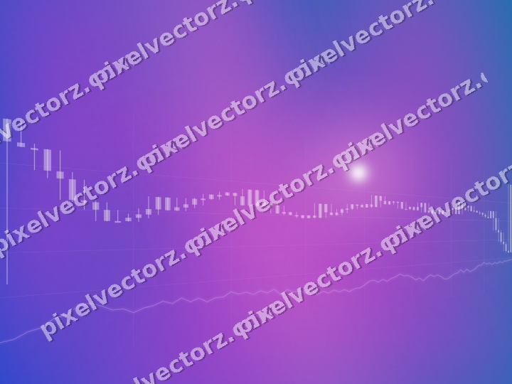 Glowing neon chart background in magenta and purple